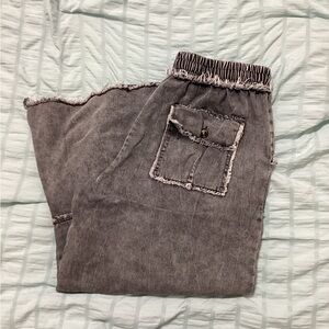 Gray Distressed Pants